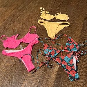 Brand new Schein 3 bikinis size small. Perfect 2 with panty hygiene sticker